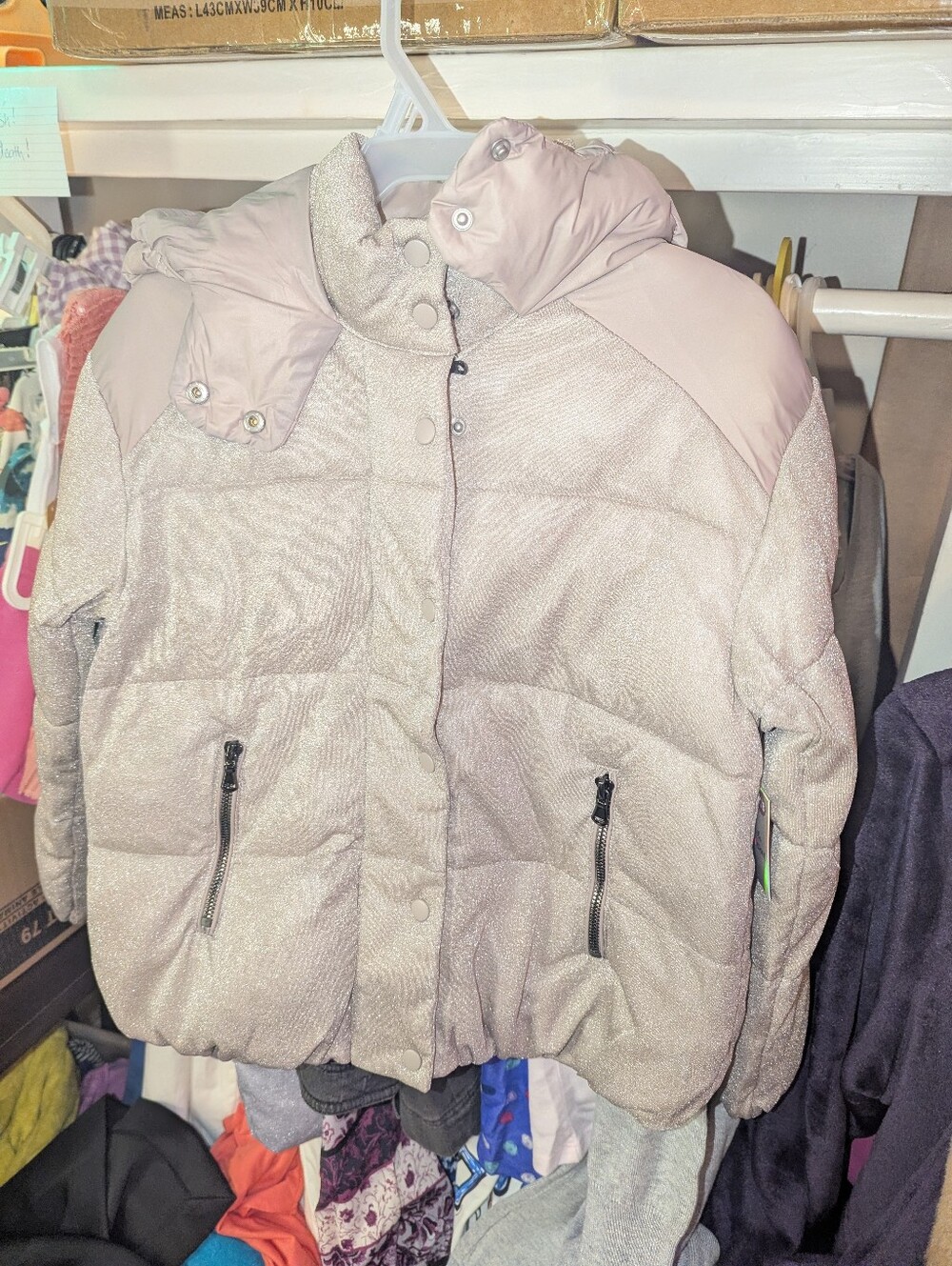Nwt Members Mark Gold/Tan Coat Sz 7/8